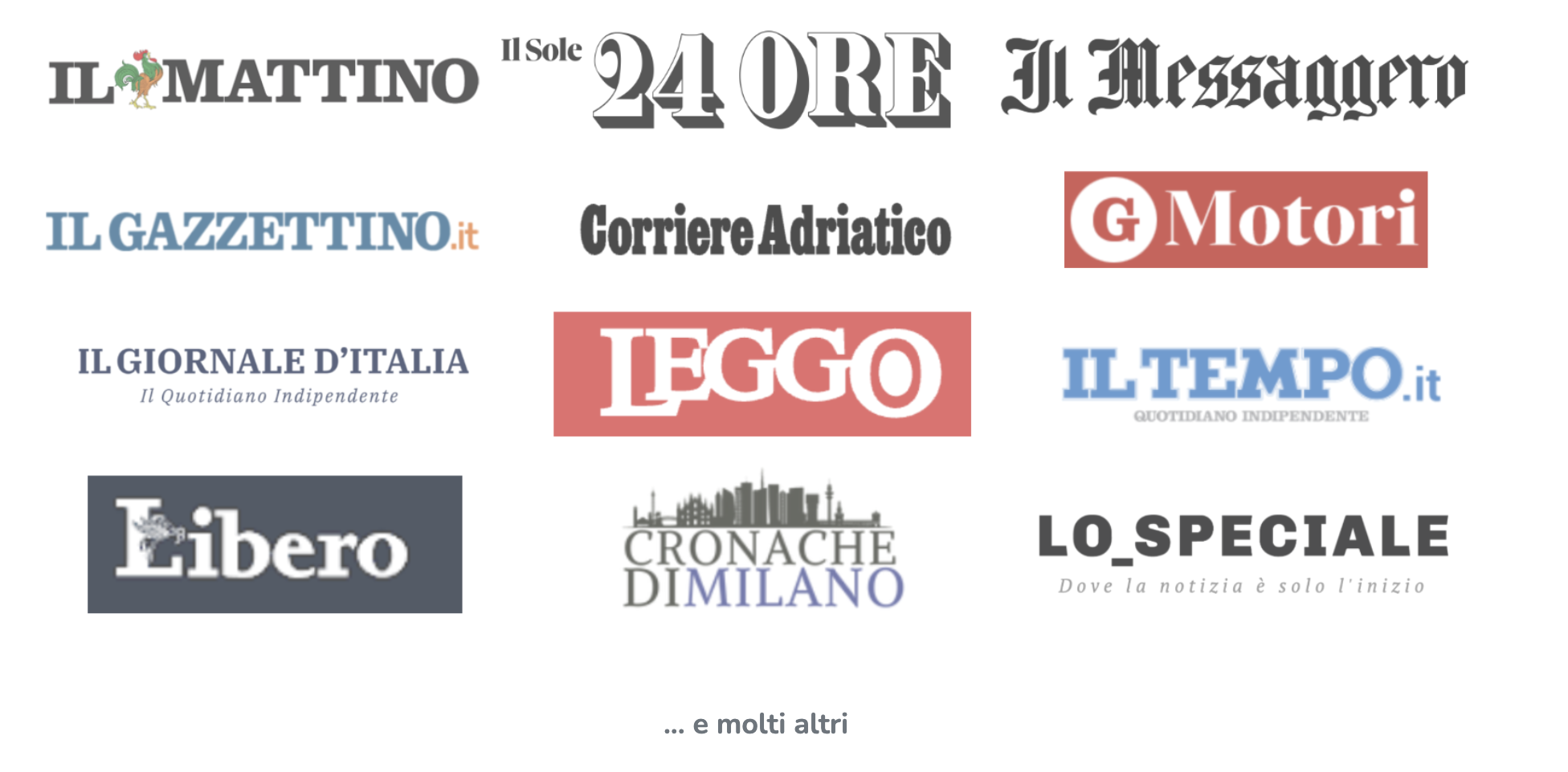 Testate Giornalistiche - Dicono di noi
